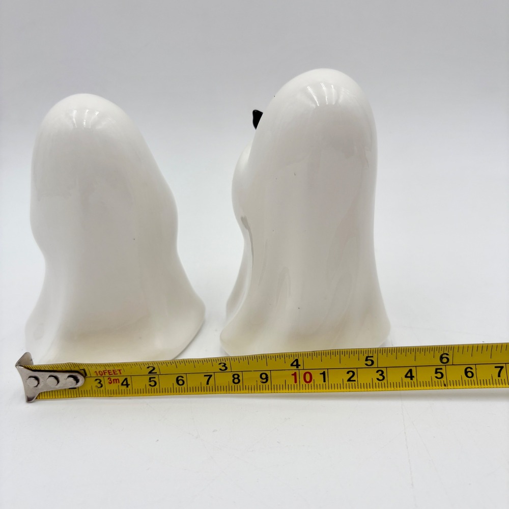 Halloween Tiered Tray Mini Ghost Black Cat Bat Ceramic Decor - Picture 6 of 6